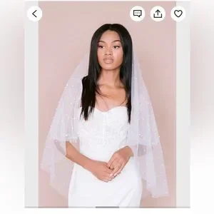 Blush & Cinders | Accessories | Nwt Handsewn Pearl Veil With  display picture 2